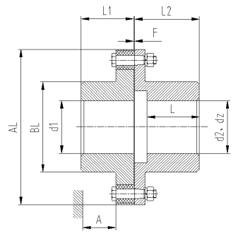 彈性套柱銷聯(lián)軸器尺寸